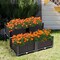 Costway Set of 4 Raised Garden Bed Elevated Flower Vegetable Herb Grow Planter Box Brown